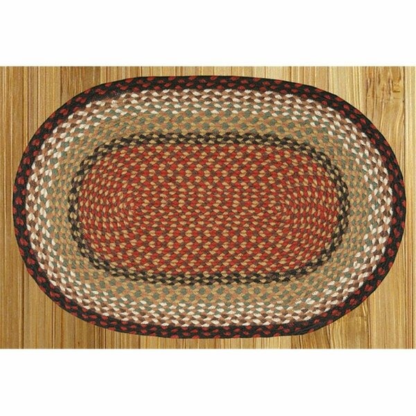 Capitol Earth Rugs Burgundy-Mustard Jute Braided Rug 19-019